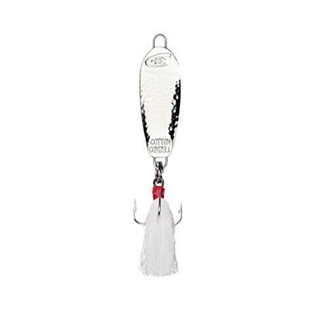 Cotton Cordell Little Mickey Jigging Spoon, 1 12, 14 Oz Dressed Treble, Silver, 2PK K7114